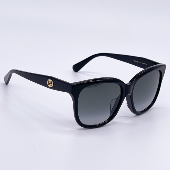 NEW GUCCI GG0800SA 001 BLACK GREY CAT EYE SUNGLASSES GUCCI - Picture 8 of 13